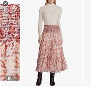 Ralph Lauren Women's Floral Ruffled Peasant Skirt.